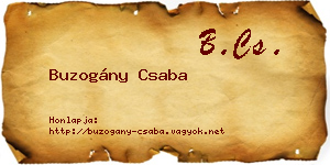 Buzogány Csaba névjegykártya