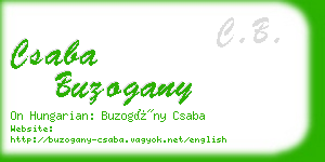 csaba buzogany business card